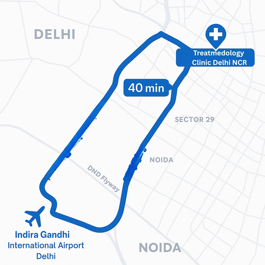 IGI Airport TO CLINIC 40 Km